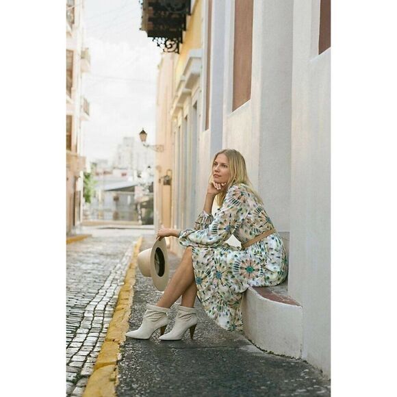 NWT ANTHROPOLOGIE CHIARA WATERCOLOR MIDI DRESS - Picture 1 of 5